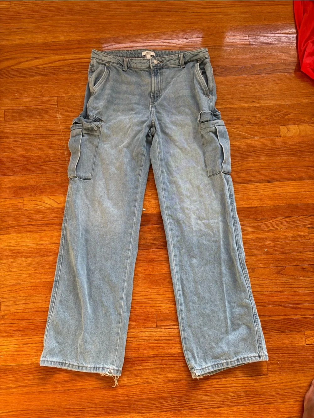 Forever 21 Light Blue Men’s Bootcut Cargo Jeans